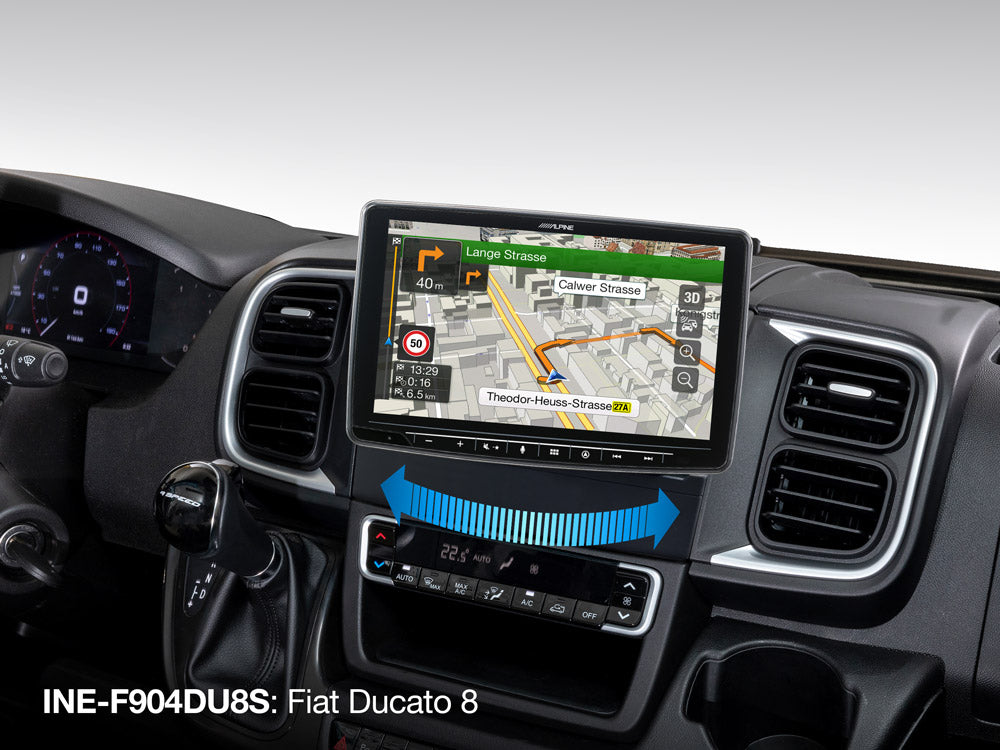 Autoradio navigation orientable 9" pour Fiat Ducato 8 | INE-F904DU8S