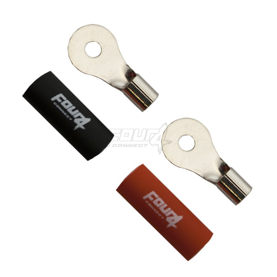 Cosses à Sertir 10mm² – Rouge & Noir avec Tube Thermo et Boulon M4
