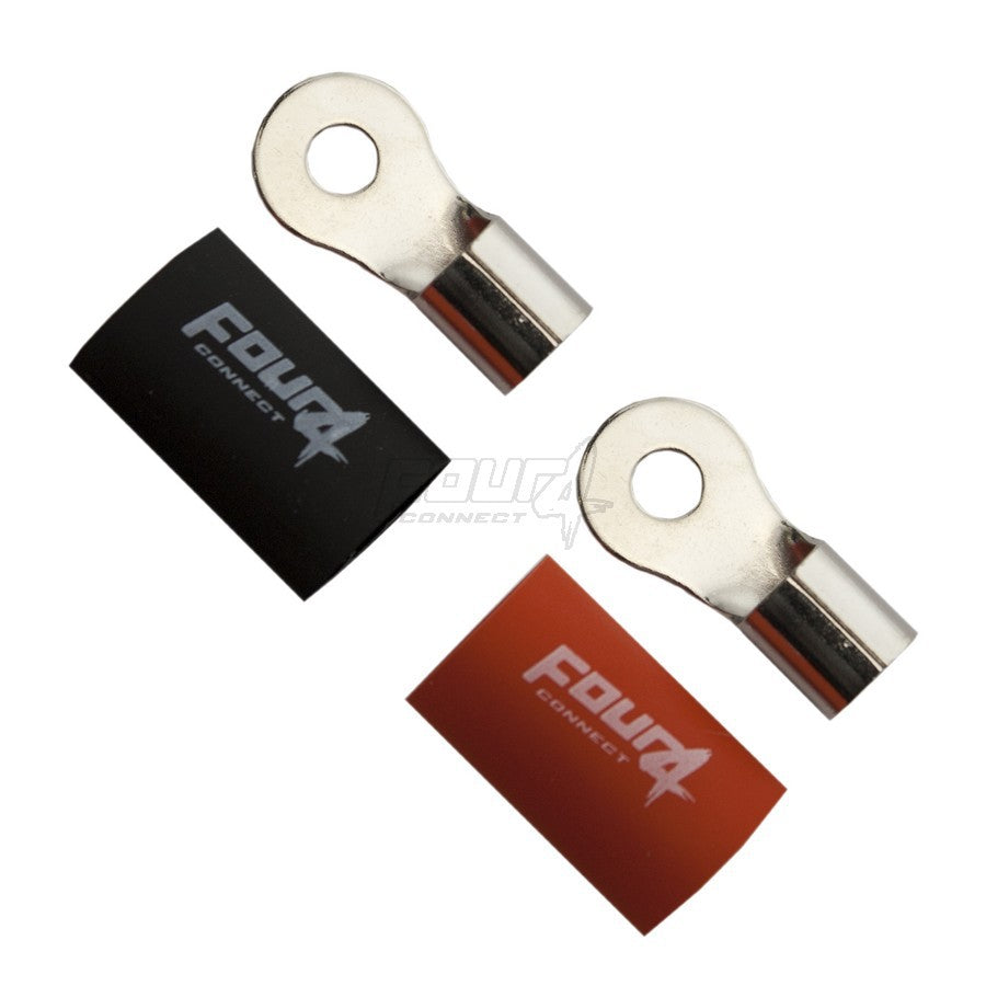 M8 ring connector 20 mm2, 1x red and 1x black