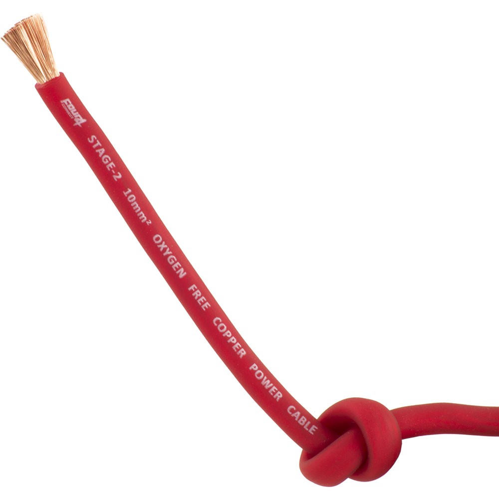 Cable alimentation 10mm² rouge Stage 2 OFC