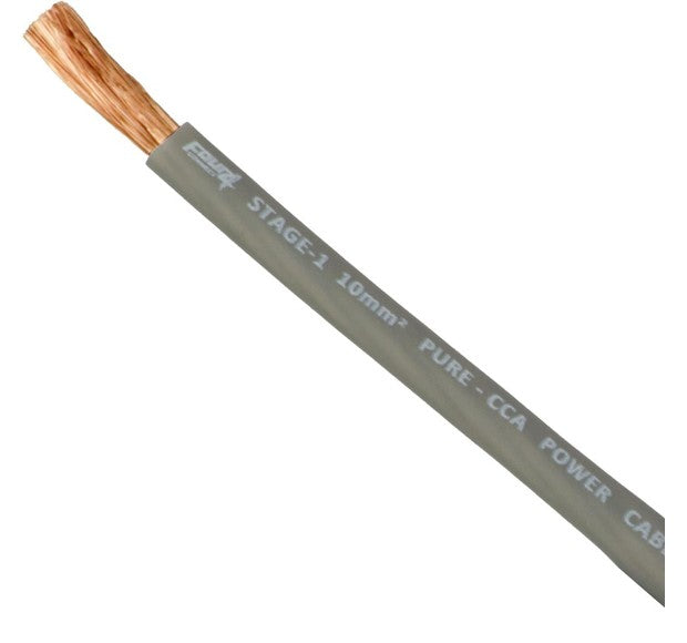 Bobine cable alimentation 10mm² (CCA)  50 mètres gris