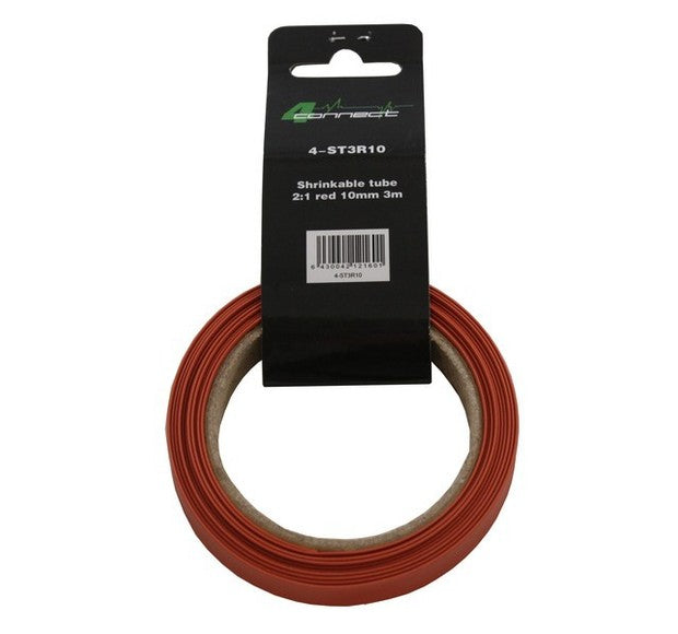 FOUR Connect 4-ST3R10 – Gaine thermorétractable 10mm rouge 2:1 longueur 3m