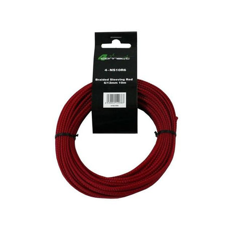 Nylon / tissu rouge  6 / 12mm 10m - Sound Auto Concept