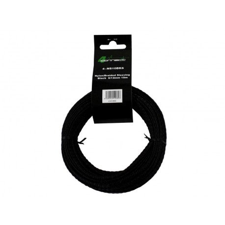 Nylon / tissu noir 6 / 12mm 10m - Sound Auto Concept