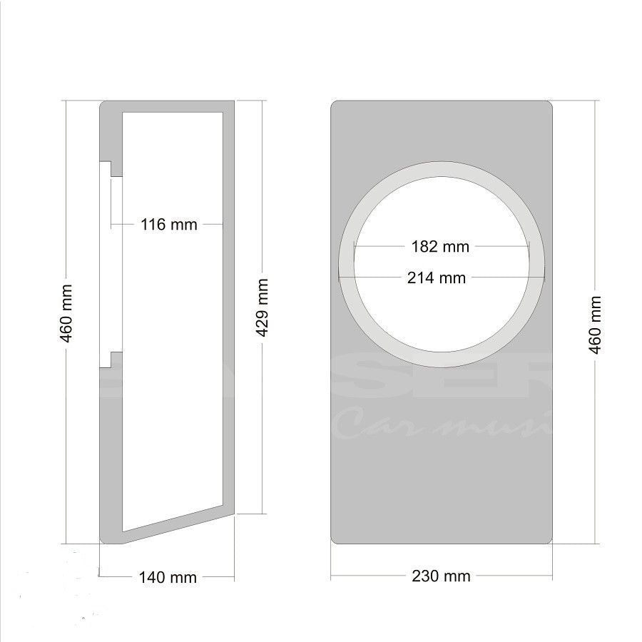 Caisson sur mesure pour BMW série 5 E39 pour sub 20cm - Sound Auto Concept