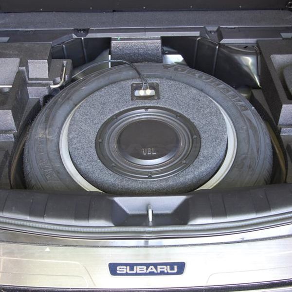 Custom-made enclosure for 17" spare tire