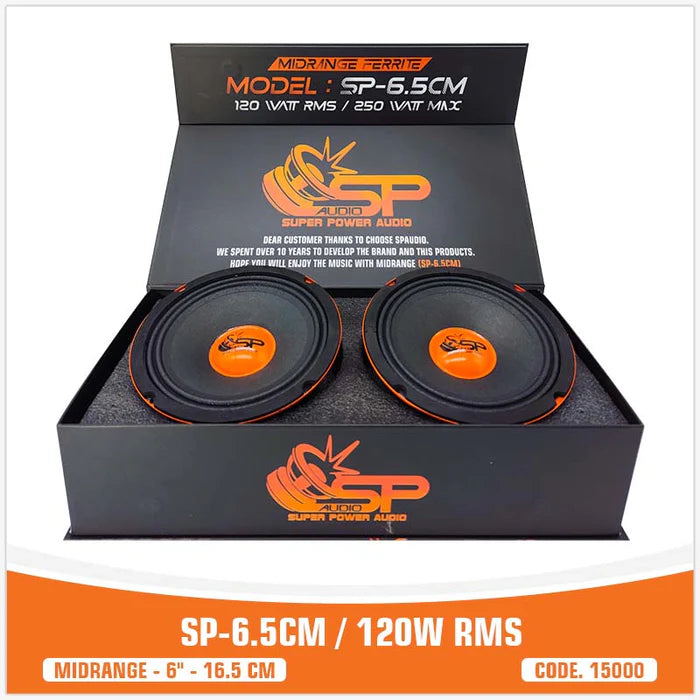 SP Audio SP-6,5 cm – Midrange 16,5 cm | 120 W RMS – Paire