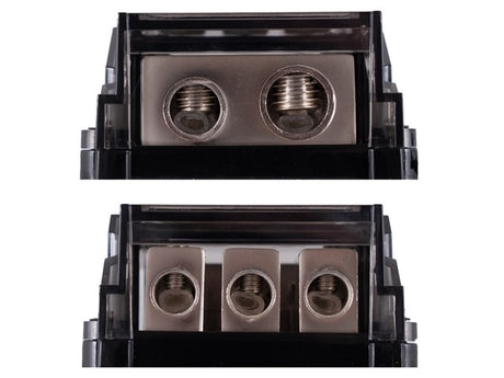 Porte-fusible avec voltmètre et espace pour 3 mini-fusibles ANL