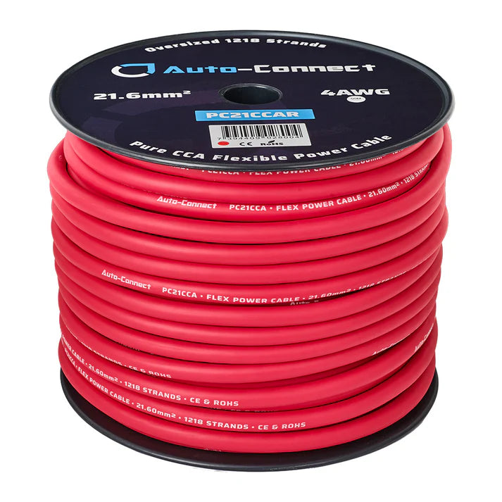 PC21CCAR - Câble d'alimentation Pure CCA 21,6 mm², rouge