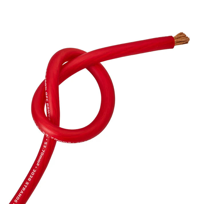 Cable alimentation  53.7mm² rouge  OFC (100%cuivre) - Sound Auto Concept