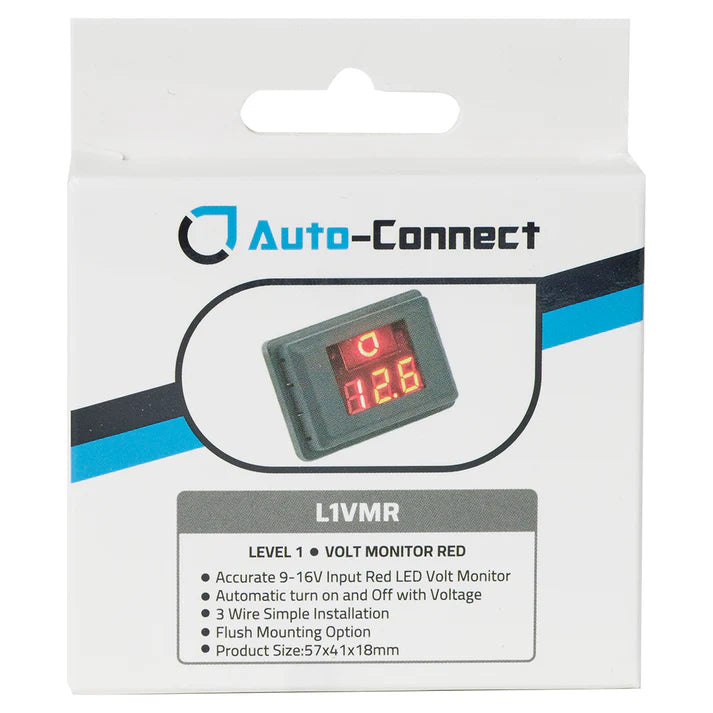 Moniteur de tension numérique 9-16V Rouge - DLS L1VMR