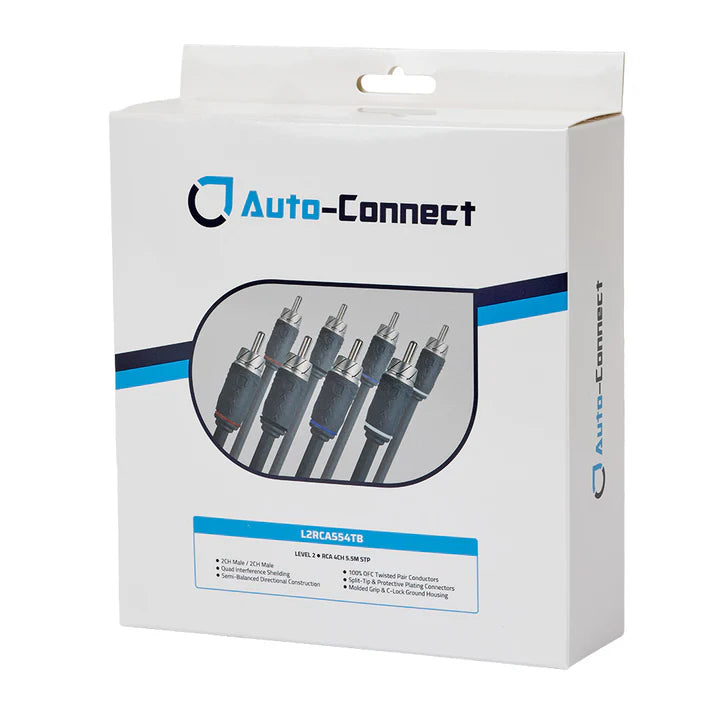 Câble RCA à quadruple blindage 4 canaux, 5,5 m