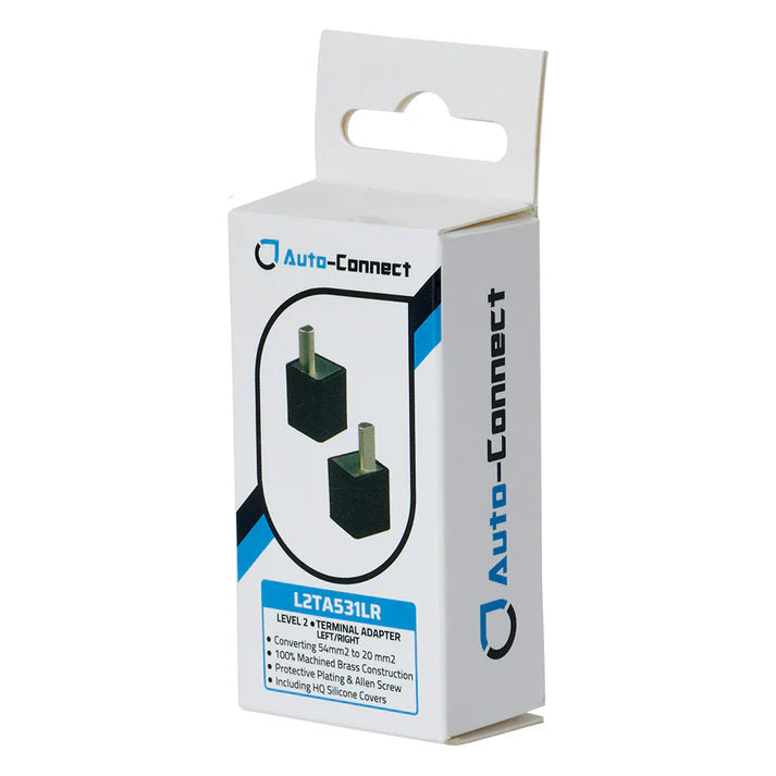 Réducteur De Fil D'Alimentation 0Ga Vers 4Ga - Lot De 2 En Cuivre Plaqué Or | Pour Ampli, Onduleur, Batterie Auto | Installation Sans Sertissage - 2