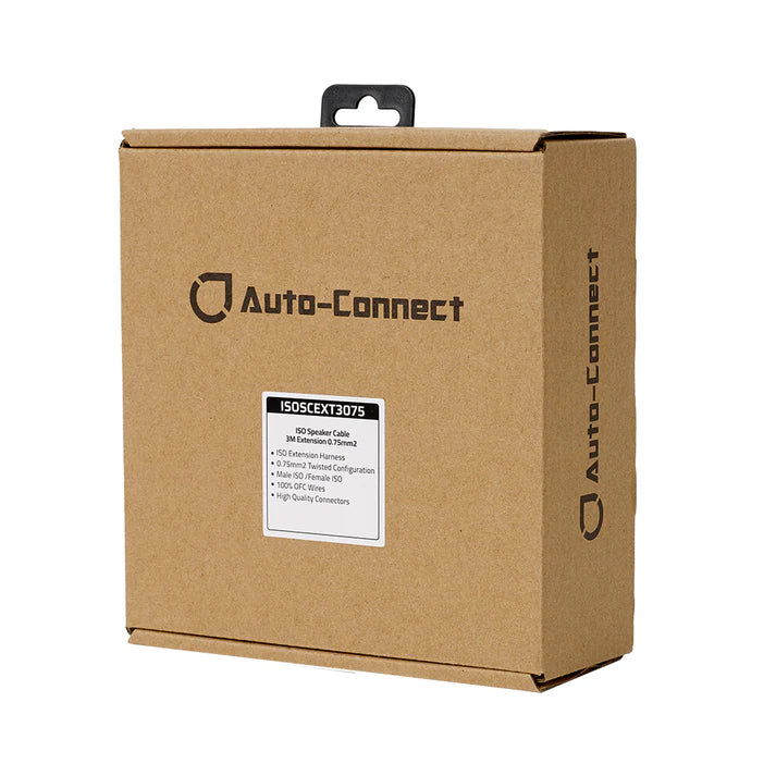 Rallonge de haut-parleur ISO-ISO 2x0,75 mm², 3 mètres