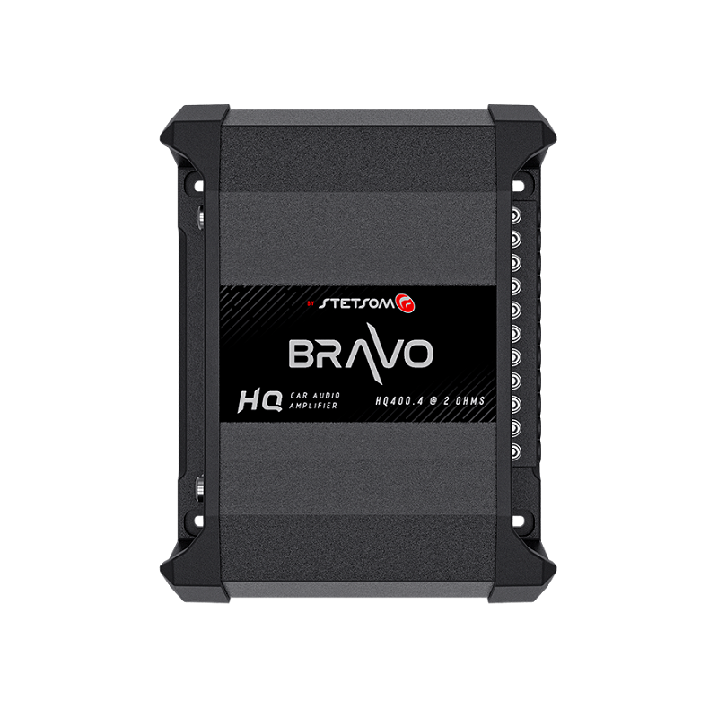 STETSOM BRAVO HQ400.4 – Amplificateur 4 canaux Classe D 4 × 105 WRMS 2 Ohm