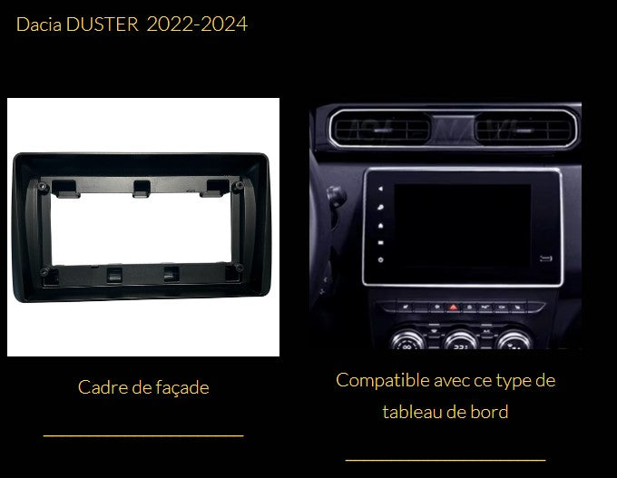 Pack autoradio Carplay Pionner 9" pour Dacia DUSTER 2022-2024