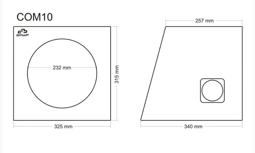 Caisson clos COM10 - Sound Auto Concept