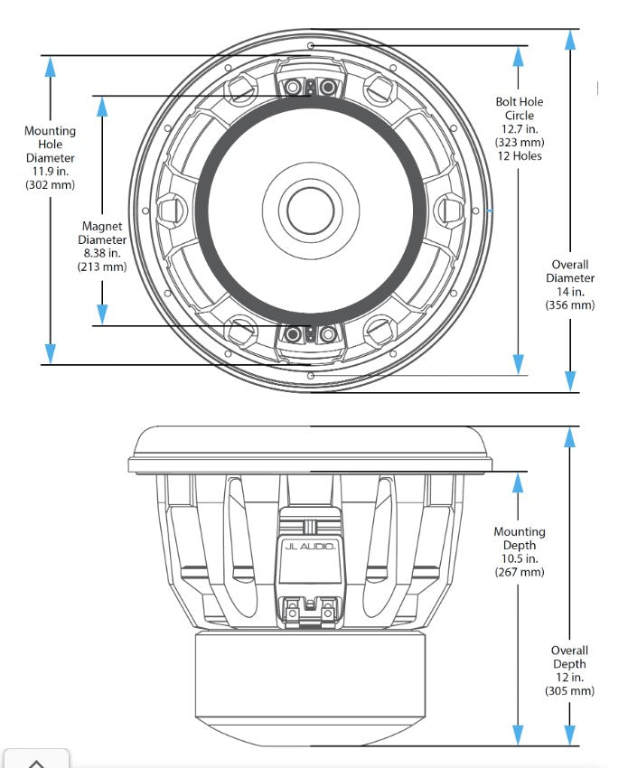 JL Audio 13W7AE-D1.5 – Subwoofer 33 cm 1500W RMS Série W7AE