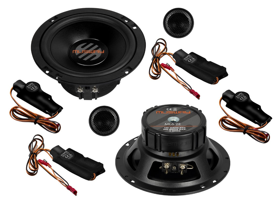 Musway ML6.2C - Kit 2 Voies Séparé 6,5" 100W RMS 4 Ohms