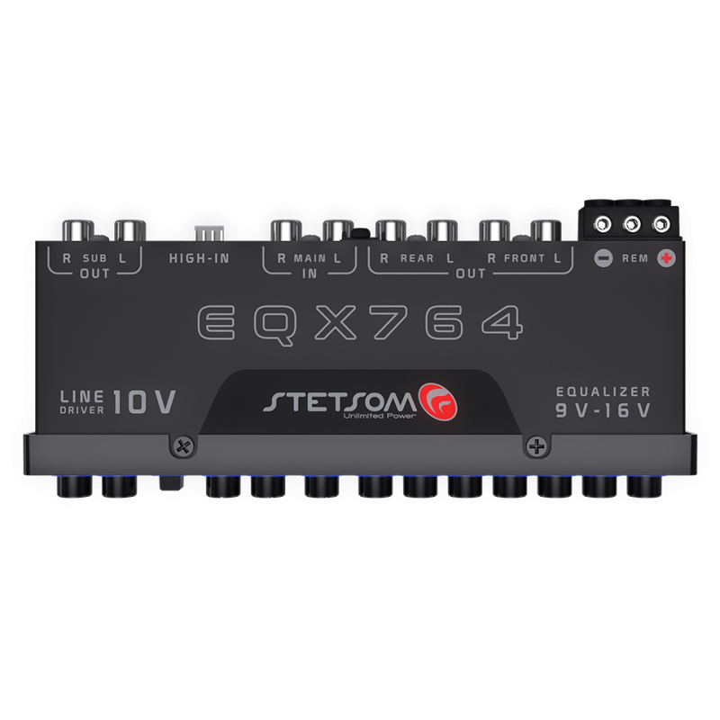 STETSOM EQX764 – 7-Band-Equalizer 6 Ausgänge 10 V RMS