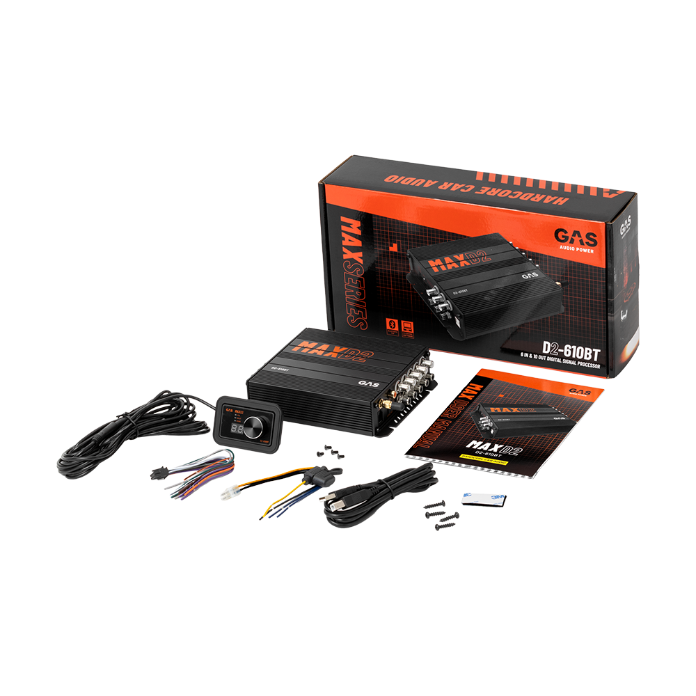 GAS MAX D2-610BT - Processeur DSP automobile 10 canaux avec Bluetooth 5.0