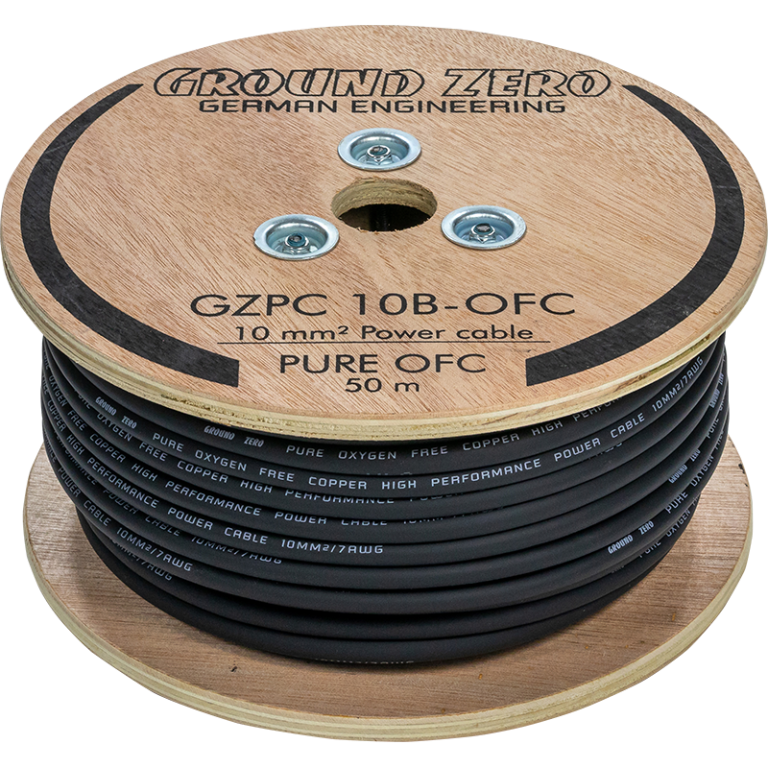 Câble d'alimentation OFC 10 mm² – noir GZPC 10B-OFC - Sound Auto Concept