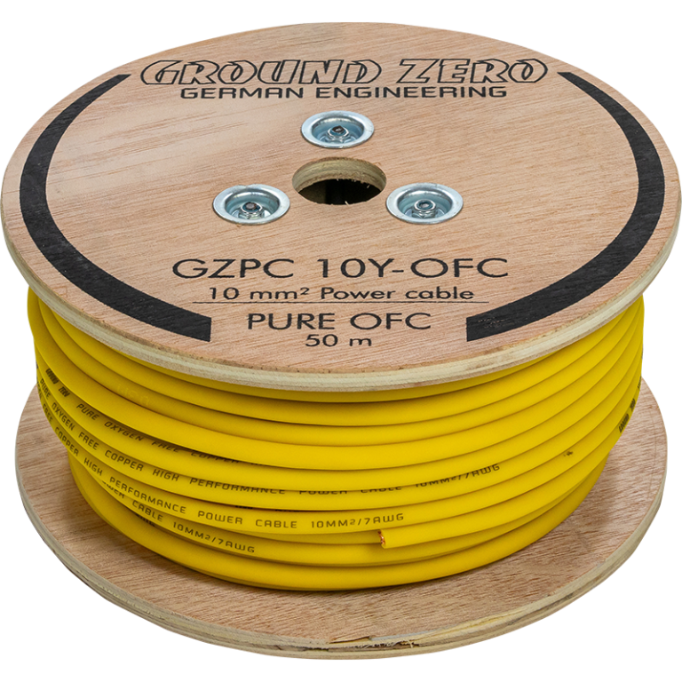 Câble d'alimentation OFC 10 mm² – jaune GZPC 10Y-OFC - Sound Auto Concept