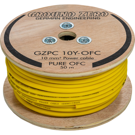 Câble d'alimentation OFC 10 mm² – jaune GZPC 10Y-OFC - Sound Auto Concept