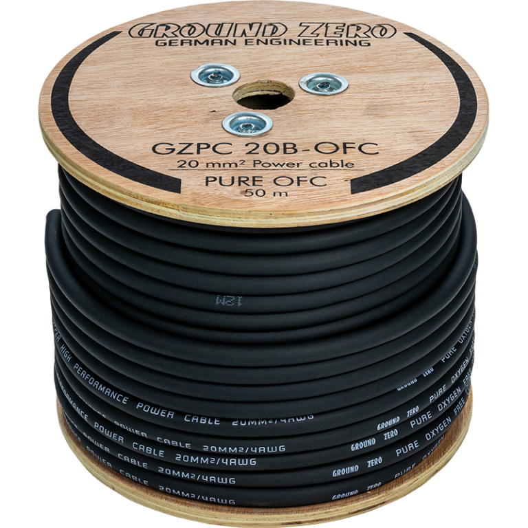 Câble d'alimentation OFC 20 mm² – noir GZPC 20B-OFC - Sound Auto Concept