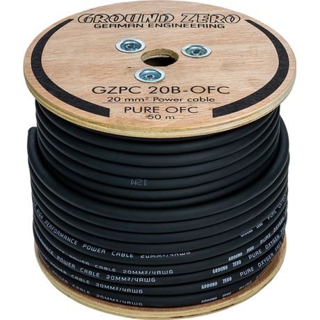 Câble d'alimentation OFC 20 mm² – noir GZPC 20B-OFC - Sound Auto Concept