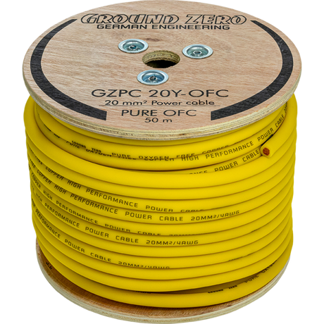 Câble d'alimentation OFC 20 mm² – jaune GZPC 20Y-OFC - Sound Auto Concept