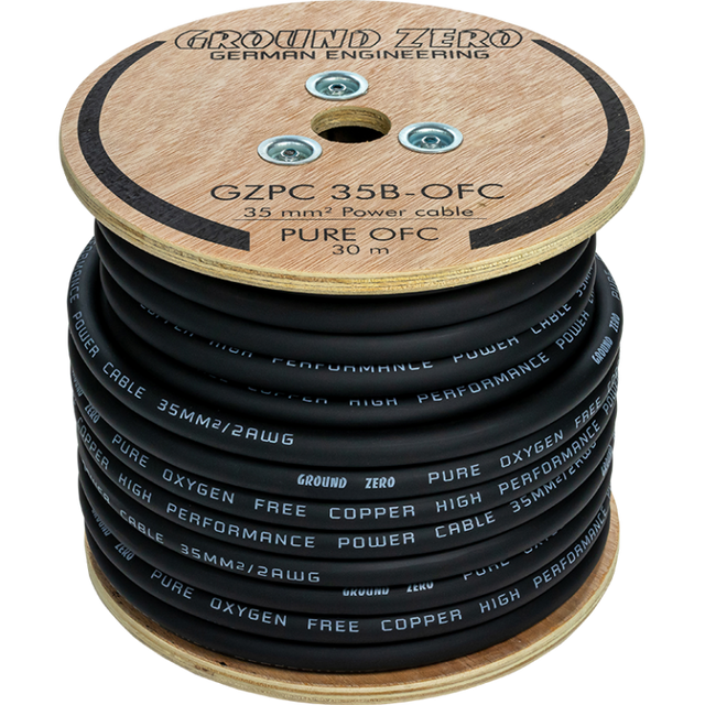 Câble d'alimentation OFC 35 mm² – noir GZPC 35B-OFC - Sound Auto Concept