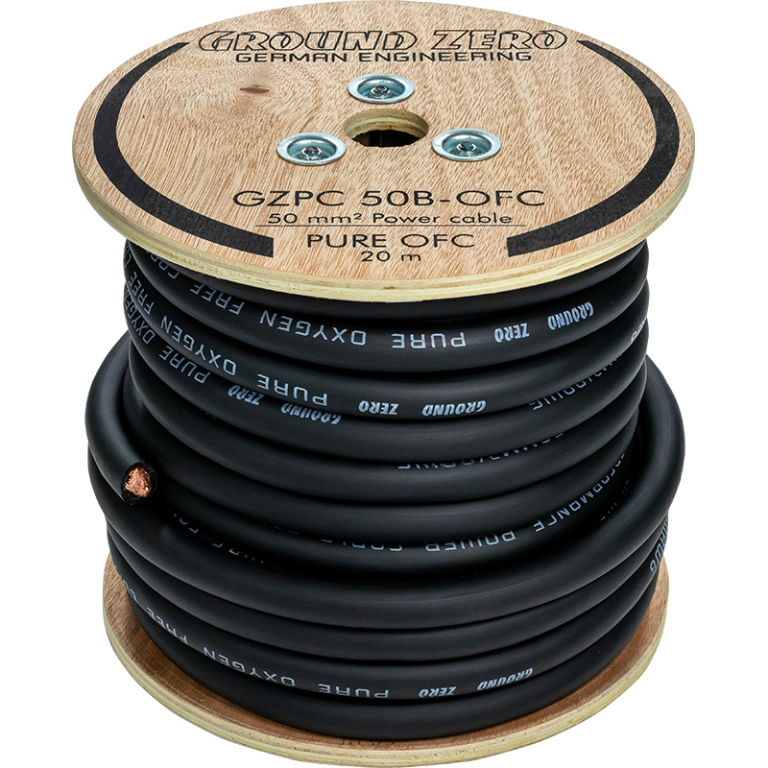 Câble d'alimentation OFC 50 mm² – noir   GZPC 50B-OFC - Sound Auto Concept
