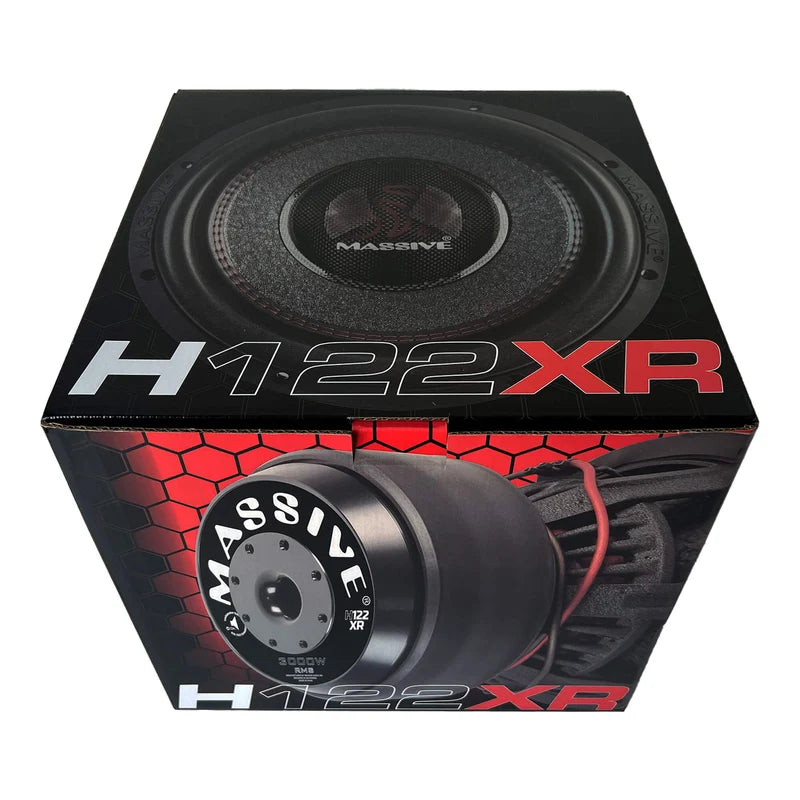 Massive Audio H122XR – Subwoofer 30 cm 3000 WRMS 93,54 dB Double Bobine 2 Ohm