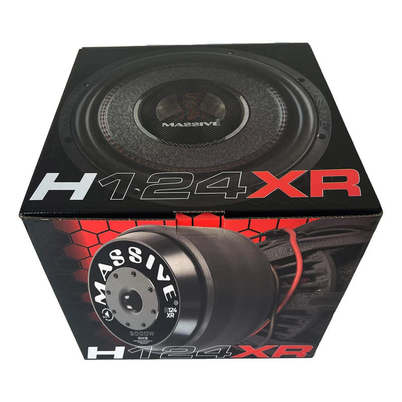 Massive Audio H124XR – Subwoofer 30 cm 3000 WRMS 93,54 dB Double Bobine 4 Ohm