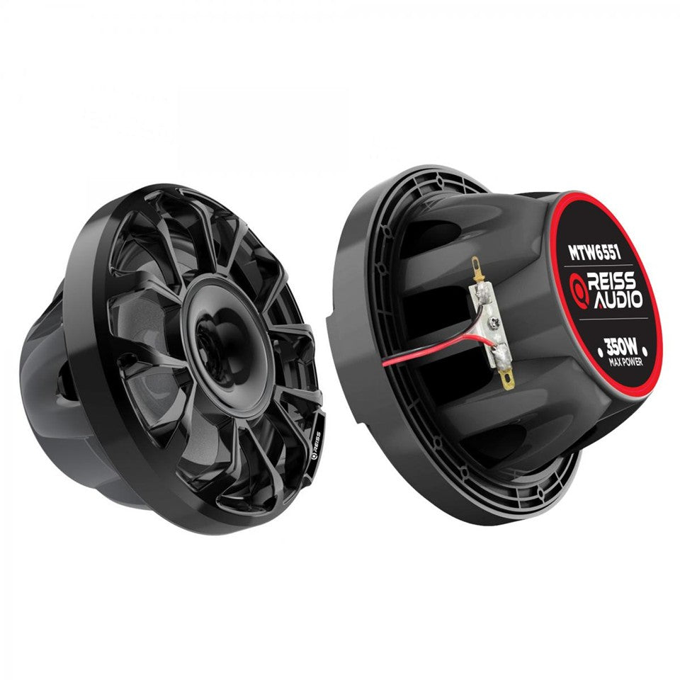 Reiss RS-MTW6551 - Haut-parleurs Marine 6.5" LED Noir (Paire)