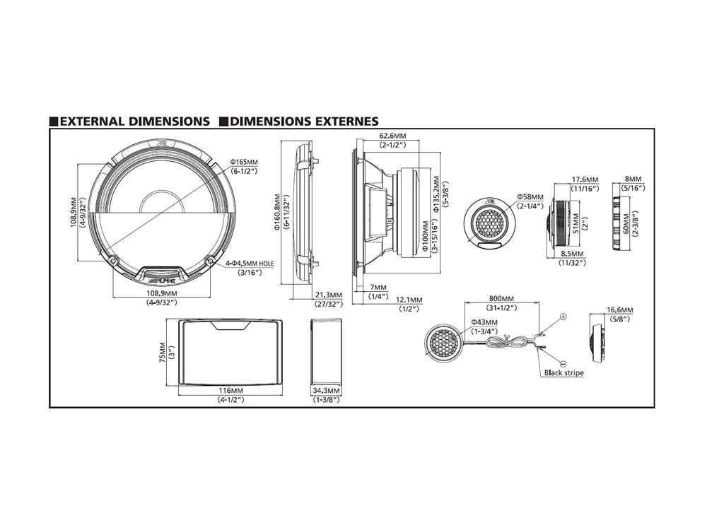 Haut-parleurs PRO à 2 voies R-SERIES 16,5 cm R2-S652 - Sound Auto Concept