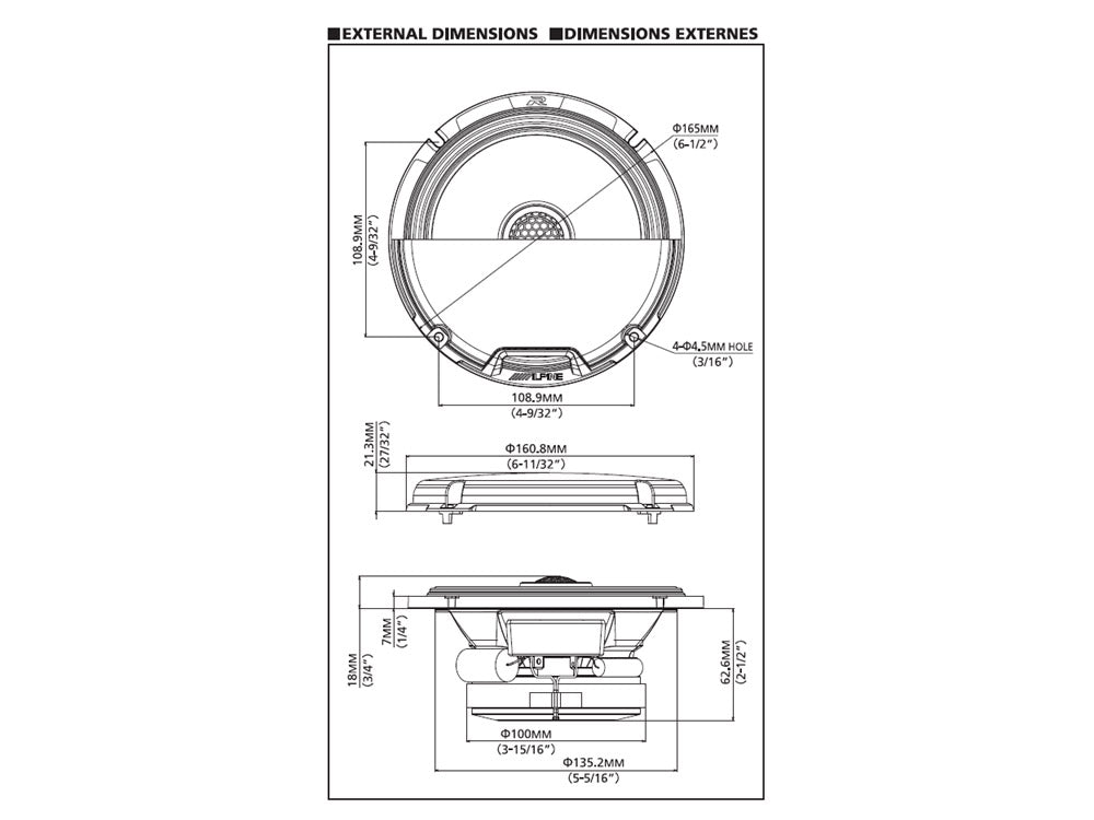 Haut-parleur coaxial à 2 voies R-SERIES de 16,5 cm R2-S65 - Sound Auto Concept