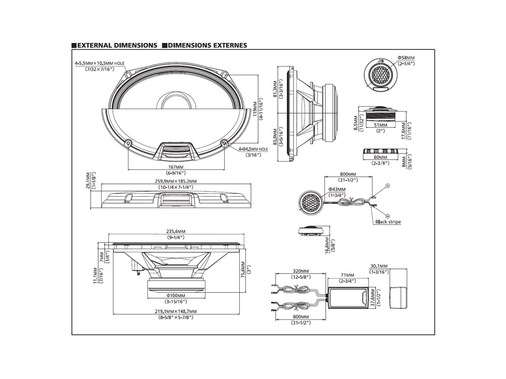 Haut-parleur à 2 voies R-SERIES 6x9" (16 x 24cm),R2-S69C - Sound Auto Concept