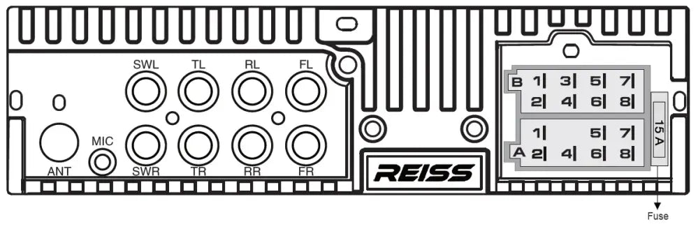 Reiss RS-MX81DSP - Autoradio DSP 8 Canaux - 4x51W RMS + 4 x16W RMS
