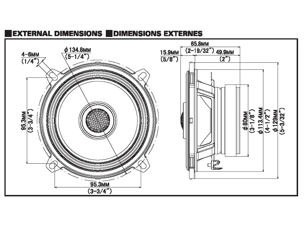 S-Series haut-parleurs coaxiaux à 2 voies de 13cm (5”) S2-S50