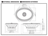 S-Series Système de haut-parleurs coaxiaux à 2 voies 15 cm x 20 cm (6 x 8 pouces) S2-S68