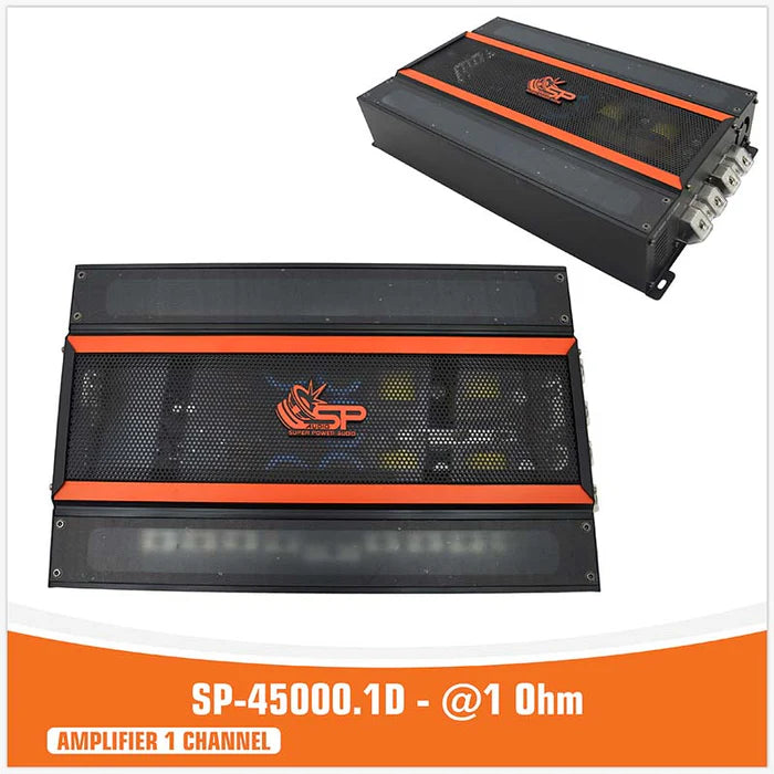 SP Audio SP-45000.1D 1 Ω – Amplificateur Mono Classe D 1 × 45 000 W RMS - Sound Auto Concept