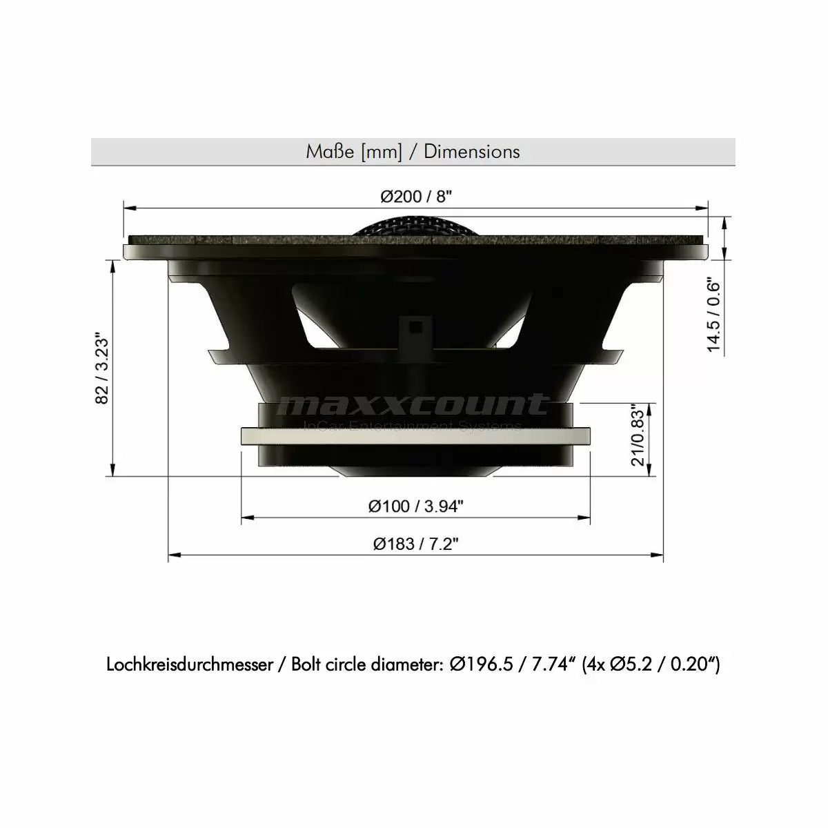 2-way medium GZCF 8.0XSPL-NEO