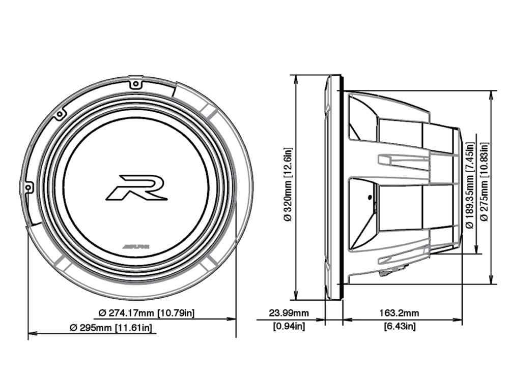 Subwoofer R2-W12D2 Alpine - Sound Auto Concept