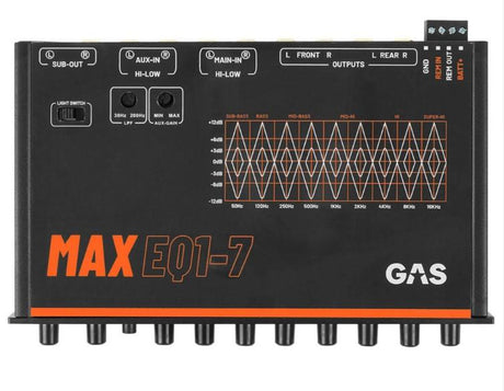 GAS MAX EQ1-7, égaliseur analogique 7 bandes - Sound Auto Concept