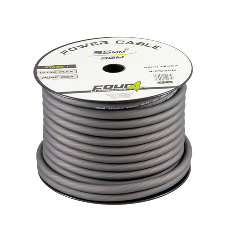 Bobine cable alimentation 35mm² (CCA)  30 mètres gris - Sound Auto Concept