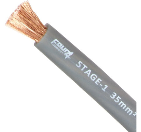 Bobine cable alimentation 35mm² (CCA)  30 mètres gris - Sound Auto Concept