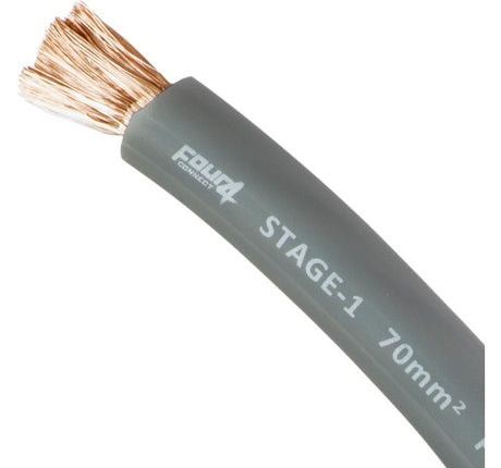 Bobine cable alimentation 70mm² (CCA)   18 mètres  gris - Sound Auto Concept