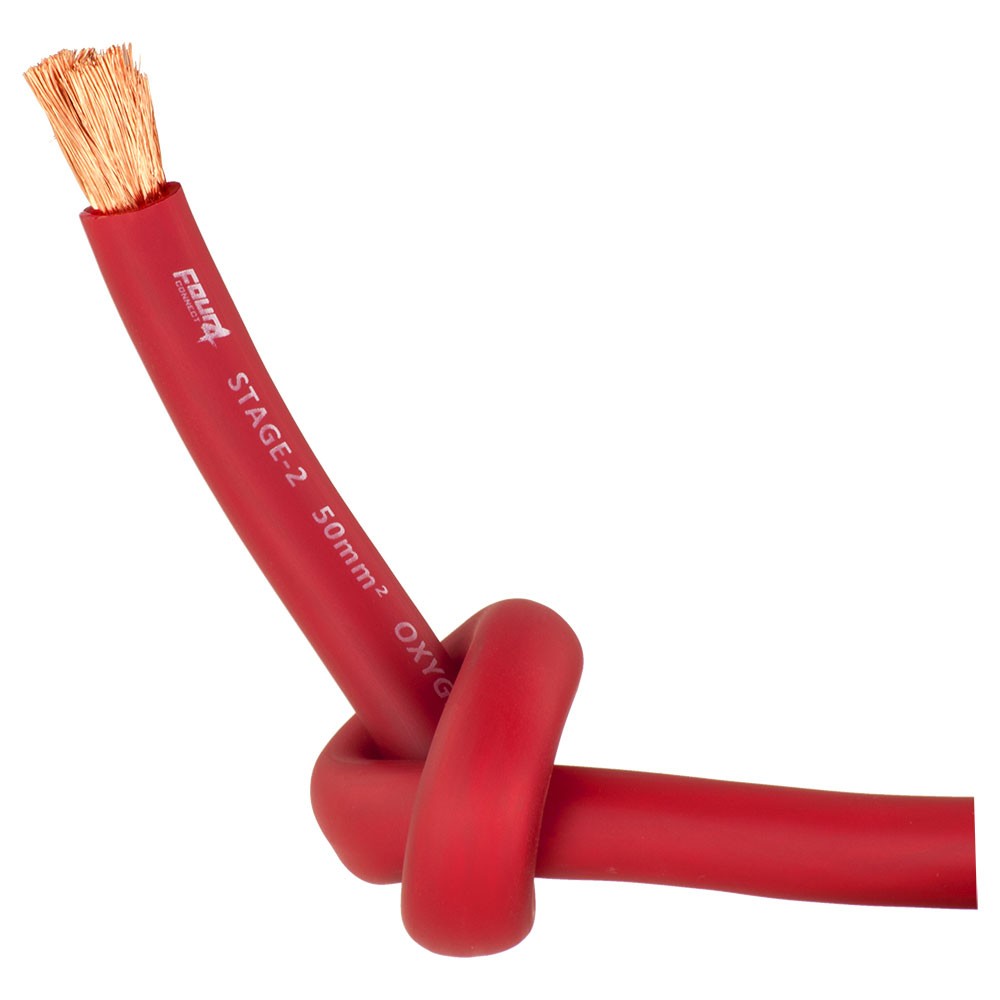 Cable alimentation 50mm² rouge Stage 2 OFC - Sound Auto Concept